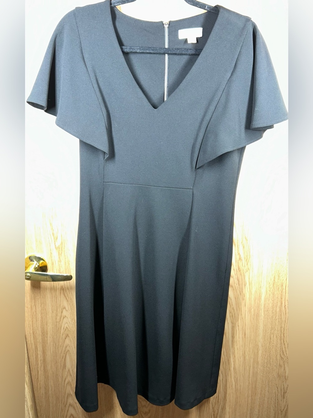 Calvin Klein Women’s Size 10 Black Flutter Sleeve Party Career Dress